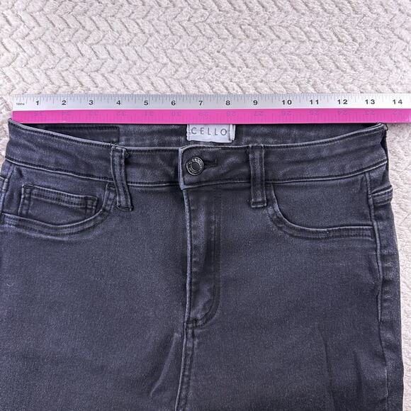 Cello Jeans Women’s Size 9 Skinny Ankle High Rise Jeggings Black Stretch - Picture 8 of 15